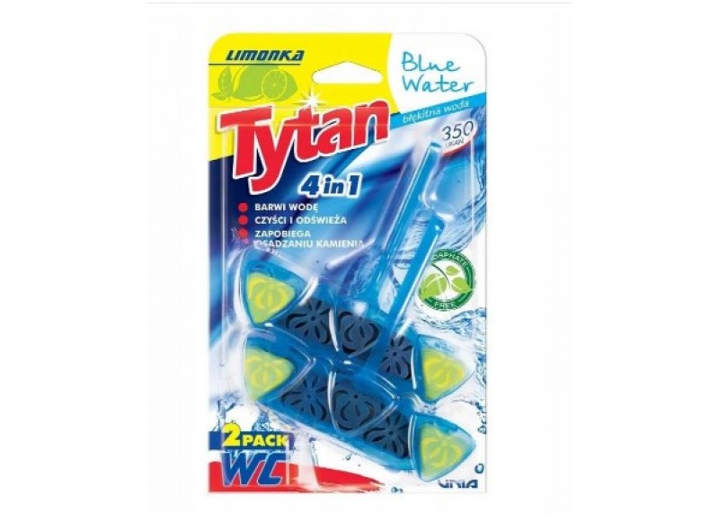 Чотирьохфазний блок для унітазу 4 в 1 Tytan Blue Water (Lime) 2 x 0,040 г (лайм) (97-573)
